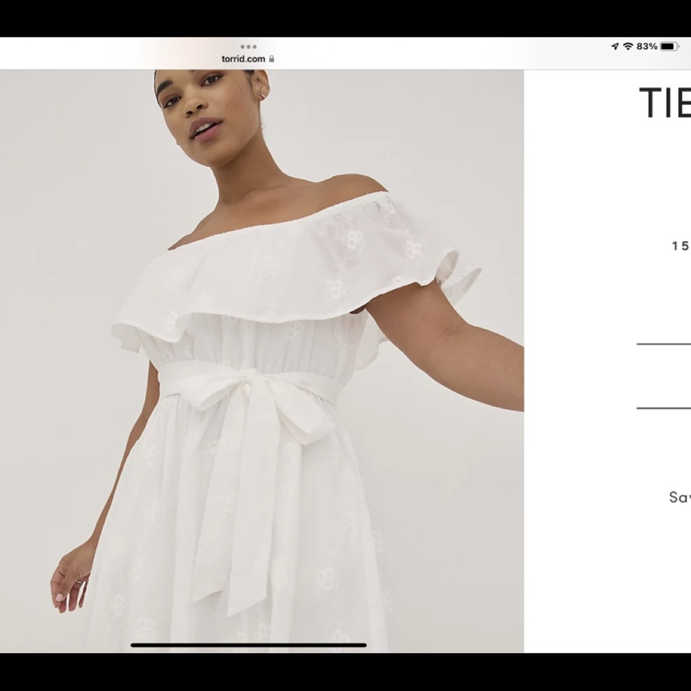 Torrid White Off-Shoulder Dress - Picture 3 of 11